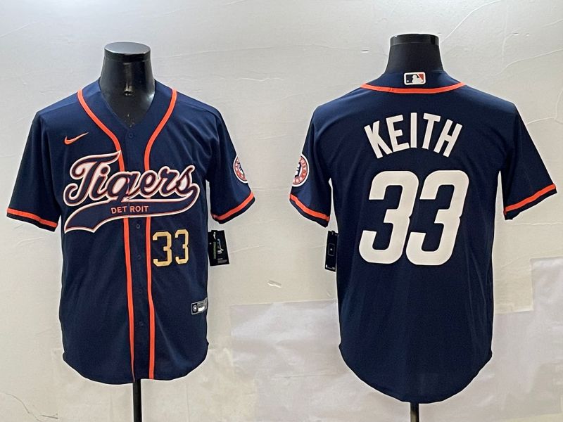 Men Detroit Tigers 33 Keith Blue Jointly Name 2025 Nike MLB Jersey style 4
